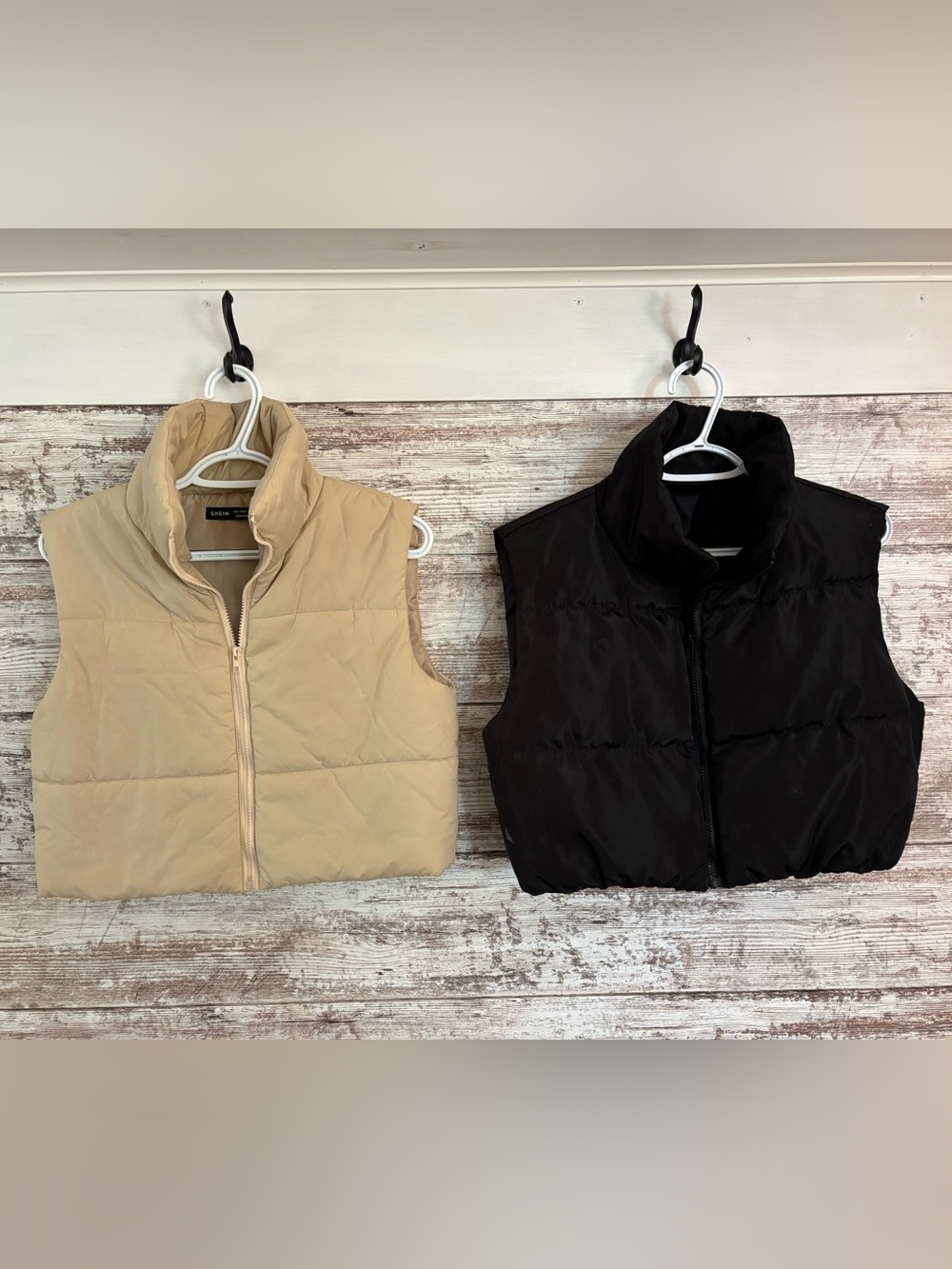 SHEIN Cropped Puffer Vests